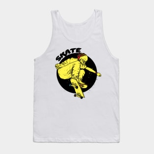 Skateboarding Skull Tank Top